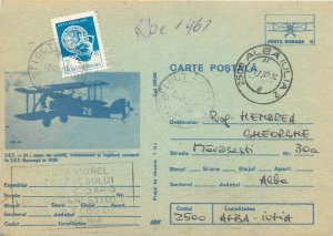 Romania postal stationery postcard Romanian air force in WW2 SET31 1930 plane