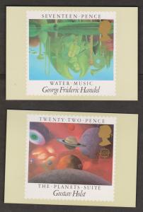 Great Britain Composers Stamps On Postcards Unused - Set Of Stamps Included
