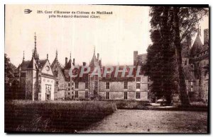 Old Postcard courtyard of the Chateau de Meillant near St Amand Montrond