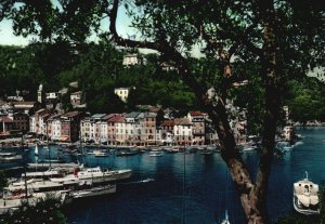 Vintage Postcard Portofino General Aerial View Liguria Italy