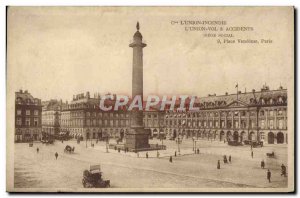 Old Postcard Place Vendome Paris