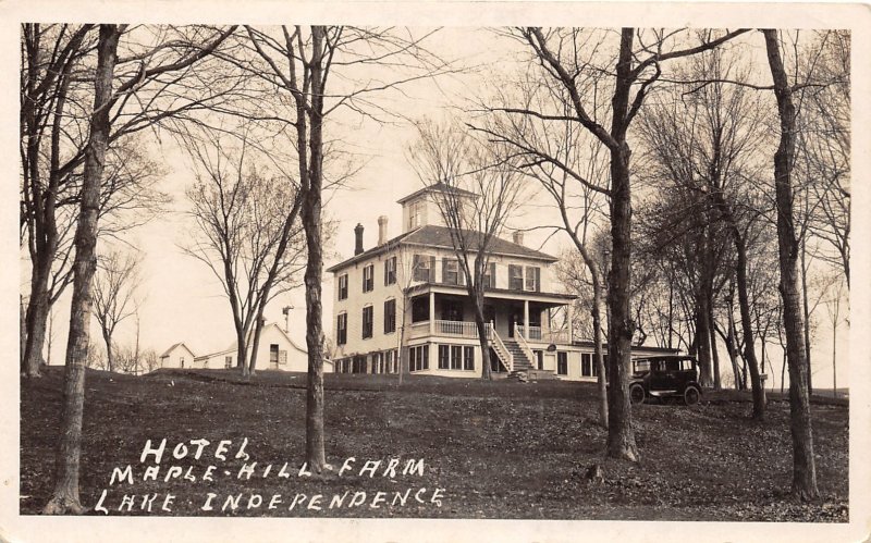 J49/ Lake Independence Minnesota RPPC Postcard c10 Hotel Maple Hill Farm 172