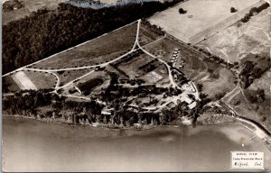 RPPC Aerial View, Camp Alexander Mack Milford IN Vintage Postcard V70