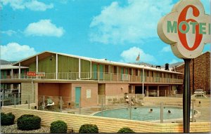 Vtg Salt Lake City Utah UT Motel 6 1970s Chrome View Postcard