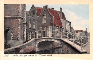 Oude Huisjes achter de Nieuwe Kerk Delft Holland 1954 