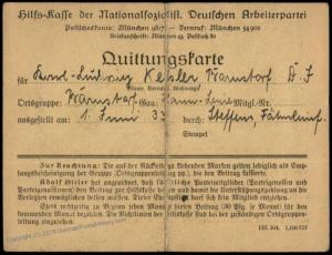 3rd Reich Germany 1933 Hitler Jugend Youth Insurance Membership Revenue Ca 77204