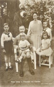 Prince Oskar of Prussia with family royaty photo postcard H. Wolter Berlin 