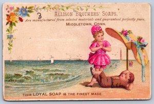 K44/ Victorian Trade Card c1880s Middletown Connecticut Allison Soaps 173