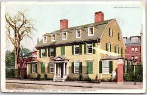 Cambridge Massachusetts MA 1914 Wadsworth House Washingtons Headquarter Postcard