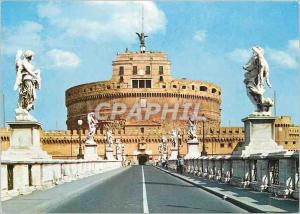 'Postcard Modern Roma Bridge and Castle Sant''Angelo'