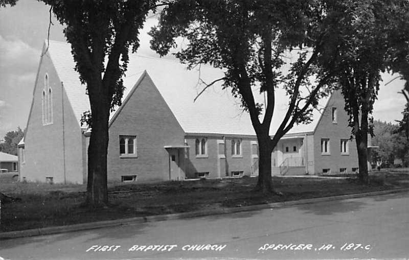 First Baptist Church real photo Spencer, Iowa