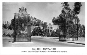 Glendale California Forest Lawn Memorial Park Real Photo Antique Postcard J53575