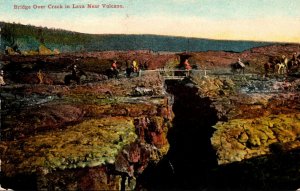 Hawaii Bridge Over Crack In Lava Near Volcano