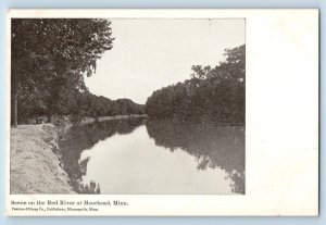 Moorhead Minnesota Postcard Scene Red River Exterior View c1905 Vintage Antique