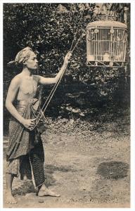 21838  De Heihge , Berkoeroer  Man tending Birds