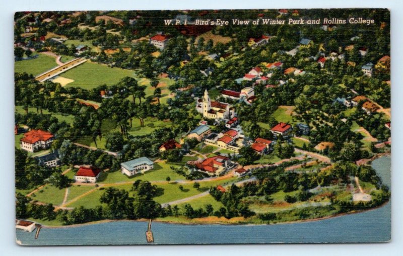 3 Postcards WINTER PARK, Florida FL~ ROLLINS COLLEGE Beal Maltbie ~ Walk of Fame