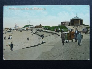 Lincolnshire MABLETHORPE Promenade & Beach c1908 Postcard by Clark & Son, Louth