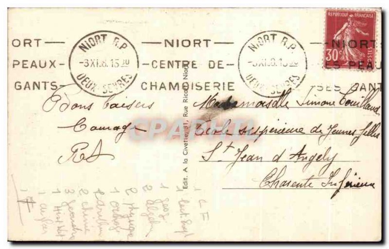 Old Postcard Niort Eglise Saint Andre