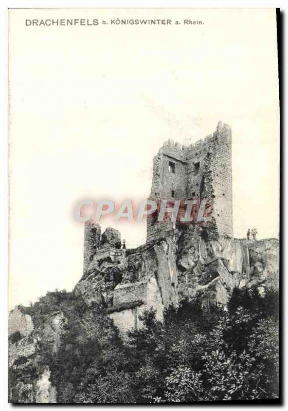 Old Postcard Drachenfels Konigswinter A Rhein