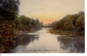 US    PC1909 VIEW ON GENESEE RIVER, BELMONT, NY