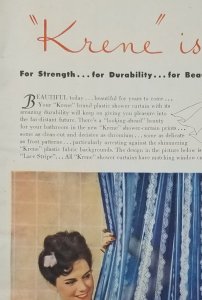 1946 Plastic Shower Curtain Print Ad LIFE Magazine Single Page Color  EXL1035