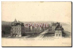 Old Postcard Villers Sur Mer Arrival Route Trouville