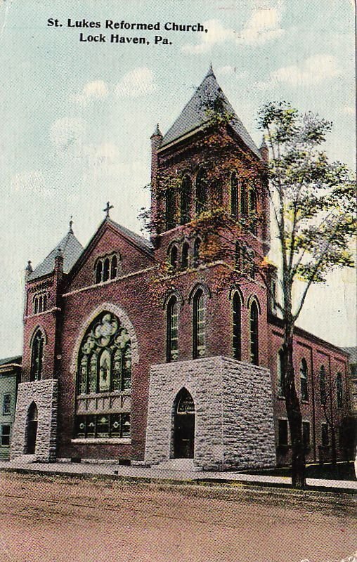 Postcard St Luke's Church Lock Haven PA