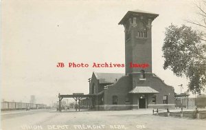 Depot, Nebraska, Fremont, RPPC, Union Railroad Station, Photo No 092