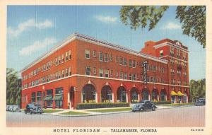 Tallahassee Florida Hotel Floridan Exterior Street View Antique Postcard K26659 