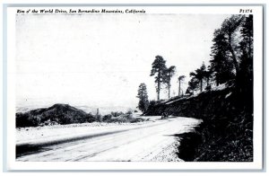 Rim O The World Drive Car San Bernardino Mountains California CA Postcard 