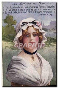 Old Postcard Army Lorraine is Francaise
