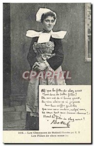 Old Postcard Folklore songs of Botrel Botrel illustrees Girls from home