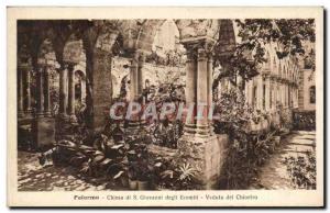 Postcard Old Palermo Chiesa del Giovanni degli Eremiti Veduta Chiostro
