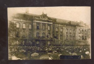 REAL PHOTO PETERSBURG RUSSIA 1905 REVOLUTION COLLEGE CROWD POSTCARDE COPY