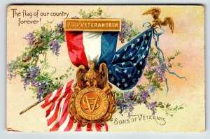 Memorial Decoration Day Postcard Sons Of Veterans Medal For Civil War Tuck 1907