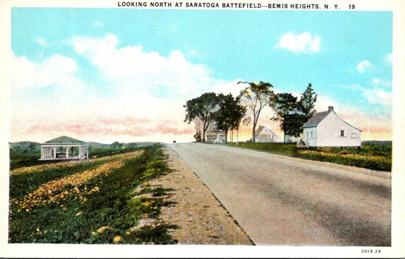 New York Bemis Heights Looking North At Saratoga Battlefield Curteich