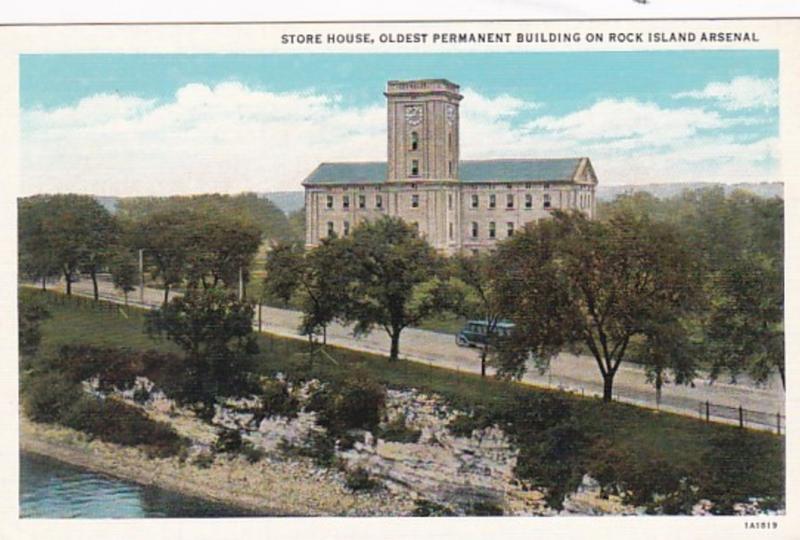 Illinois Rock Island Store House Oldest Permanent Building Curteich