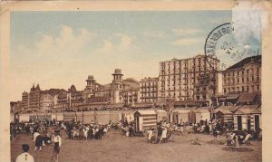 Belgium Blankenberge Vue d'ensemble de la Plage et de la Digue 1925