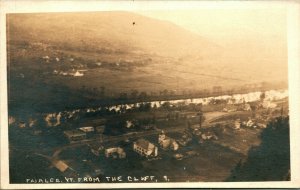 RPPC Aerial View From Palisades Cliff Fairlee Vermont VT UNP 1910s AZO Postcard