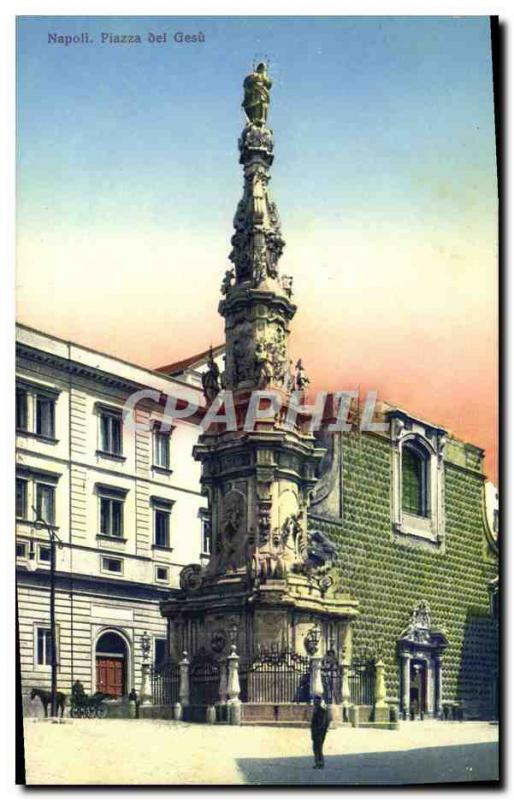 Postcard Old Napoli Piazza Del Gesu