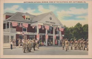 Postcard Gettysburg national Museum Home Electrical Map Gettysburg PA