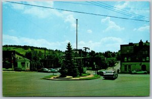 Vtg Meyersdale Pennsylvania PA War Memorial Monument Street View 1950s Postcard