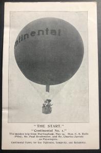 Mint England Real Picture Postcard Balloon The Start Continental 1 Maiden Trip