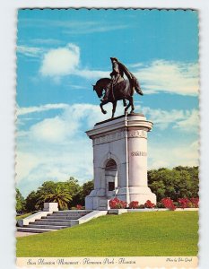 Postcard Sam Houston Monument, Hermann Park, Houston, Texas