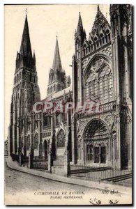 Bayeux Cathedral Old Postcard southern Portal