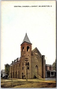 Central Church Of Christ Wilmington Ohio OH Parish Building Postcard