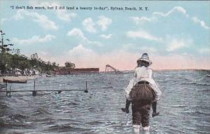 New York Sylvan Beach Man Carrying Woman On Back I Don't Fish Much But I Did ...