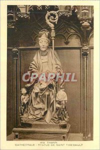 Postcard Thann Old Cathedral Statue of Saint Thiebault