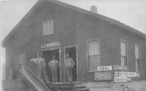 J3/ Steamboat Springs Colorado RPPC Postcard c1910 C.Wood Coal Feed Office 205