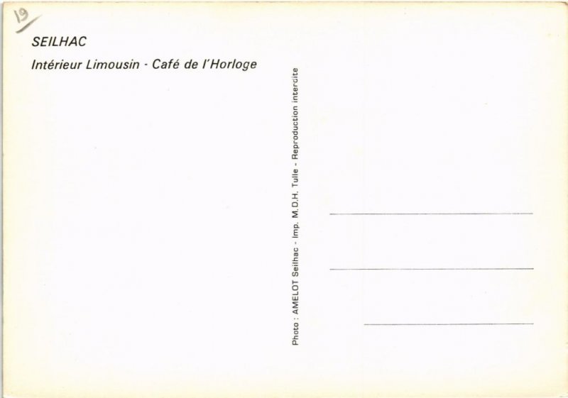 CPM Seilhac - Cafe de l'Horloge - Interieur Limousin (1060636)